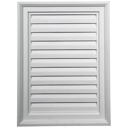 Ekena Millwork Vertical Urethane Gable Vent Louver, Non-Functional, 18"W x 12"H GVVE18X12D